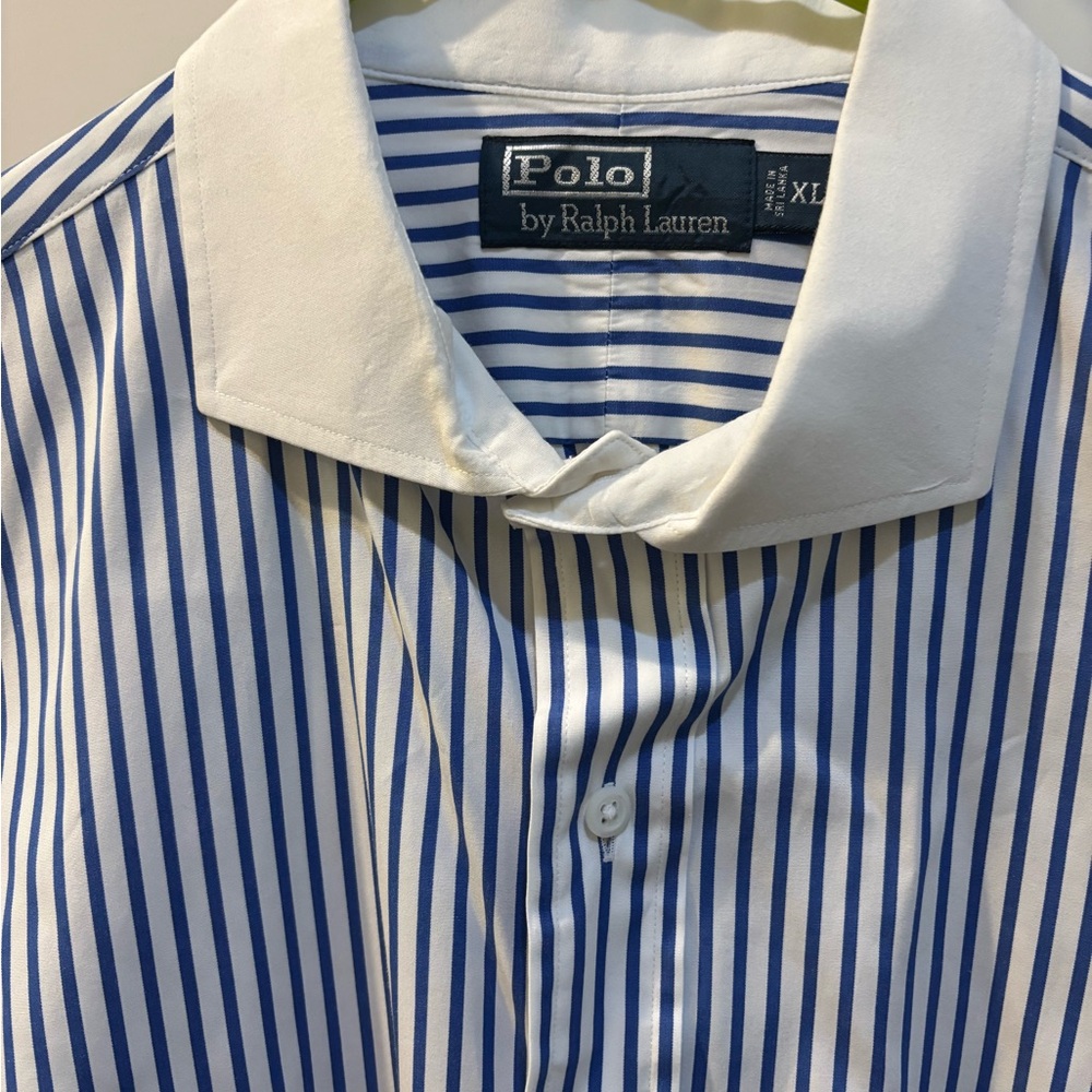 Polo by Ralph Lauren White and Blue Striped Shirt